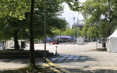 Plaza-Festival  – Aufbau läuft
