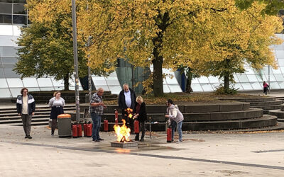 Feuerlösch-Aktion zur Mittagszeit